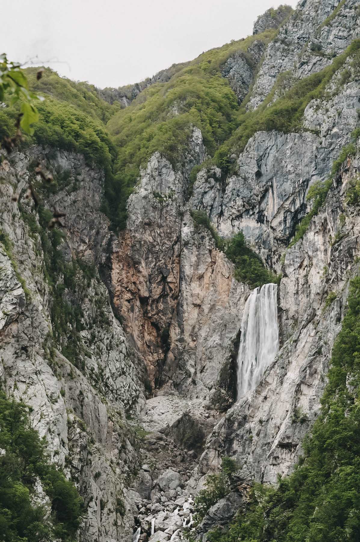 größter Wasserfall in Slowenien